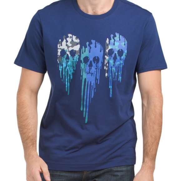 Robert Graham Dripping Skull Graphic Tee NWT - Picture 1 of 5